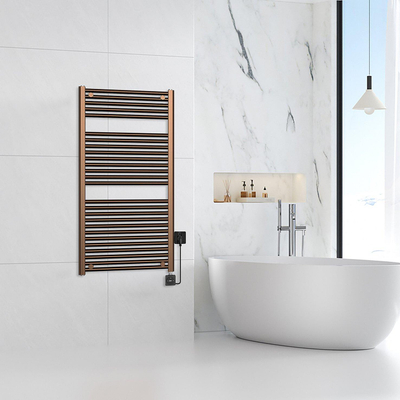 Wiesbaden Elara Elektrische radiator Smart WiFi - 118.5x60cm - PVD - geborsteld brons koper