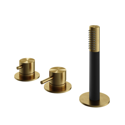 Hotbath Archie Combinaison bord de baignoire mitigeur monocommande sans bec avec inverseur 2 voies BBP ACIER INOXYDABLE 316