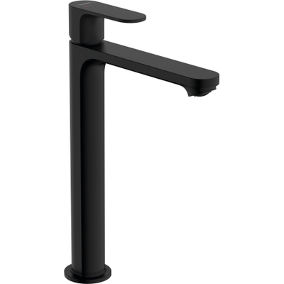 Hansgrohe Rebris S Mitigeur lavabo highriser 1 trou 240 coolstart avec bonde noir mat