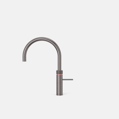 Quooker BE Fusion Round robinet d'eau bouillante - bec pivotant - réservoir Combi - Eau chaude / eau bouillante - Gun metal