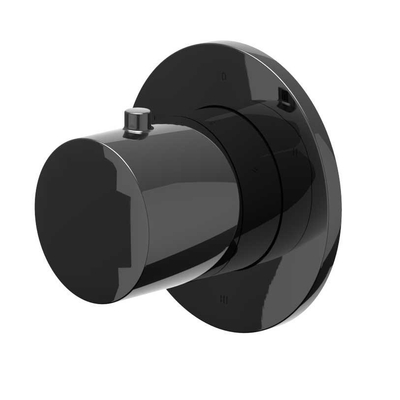 IVY Bond Partie apparente - 3 voies - inverseur-arrêt - symmetry - rosace ronde - Chrome noir PVD