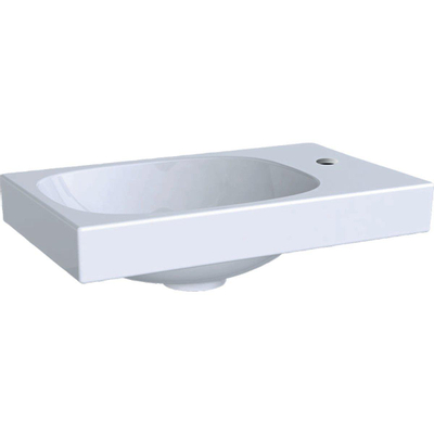 Geberit Acanto fontein - 40cm kraangat rechts - zonder overloop - wit