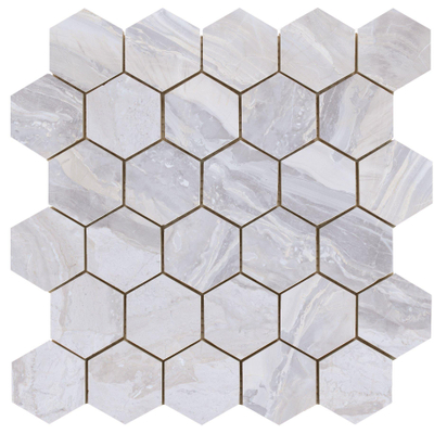 Terravito Ivello wandtegel - 26.3x27.4cm - Natuursteen look - White gepolijst (wit)