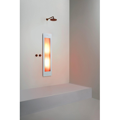 Sunshower Round Medium Plus infrarood + lumière UV en saillie incl. support mural 140x33x12cm White