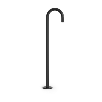 Hotbath COBBER Vrijstaande baduitloop Geborsteld zwart PVD