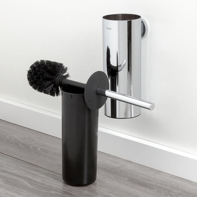 Porte-brosse WC Tiger Noon - fermé - montage mural - chrome