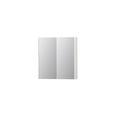 INK SPK2 armoire de toilette – 70 x 74 x 14 cm – 2 portes, portes-miroir double face – Blanc haute brillance