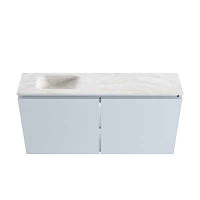 MONDIAZ TURE-DLUX 100cm toiletmeubel Clay. EDEN wastafel Ostra positie links. Zonder kraangat.
