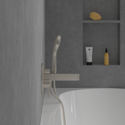 Villeroy & Boch Dawn 1 greeps inbouwkraan - met omstel - Brushed Nickel (rvs)