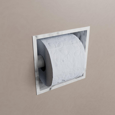 Mondiaz EASY Porte-papier toilette - CUBE 161 - 16x8.6x16cm - solid surface - Glace