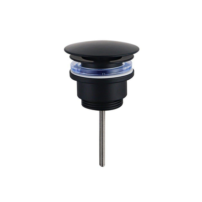 Fugaflow Efficiente Pietra Ensemble de fontaine - 40x21,5x12cm - droite - lisse - demi-rond - 1 trou de robinet - céramique - robinet de fontaine noir mat - bouchon de vidange - siphon abaissé - noir mat