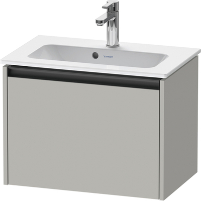 Duravit Ketho 2 meuble sous-lavabo avec 1 tiroir 61x39x44cm avec poignée gris béton anthracite mat