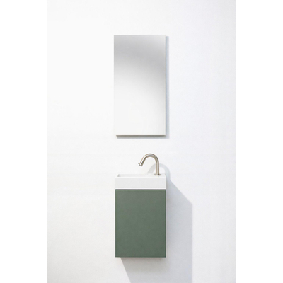 Nemo Durma Fonteinkastset - 40x20x50cm - 1 deur - rechts - 1 kraangat - rechts - Sage green