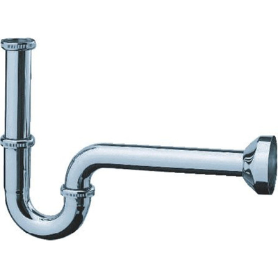 Hansgrohe Sifon 1.1/4inch - met rozet - inclusief muurbuis - messing chroom