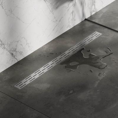 Brauer Grille de caniveau de douche - 90x7cm - acier inoxydable brossé