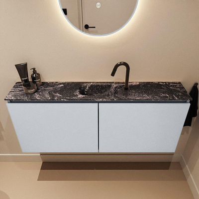 MONDIAZ TURE-DLUX 120cm toiletmeubel Clay. EDEN wastafel Lava positie midden. Met 1 kraangat.