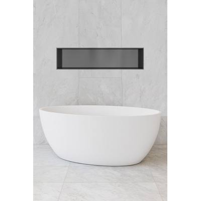 Hotbath &MORE Inbouwbox of inbouwnis - 30x120x10 - PVD - geborsteld zwart