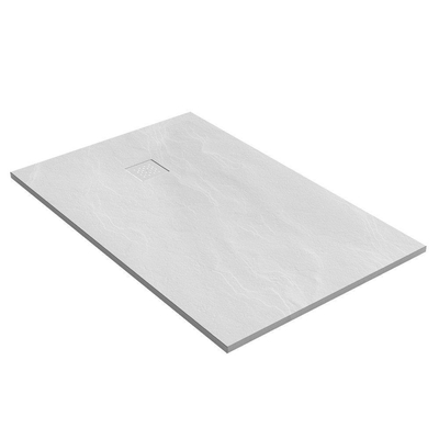 BRAUER Asteroid Receveur de douche 90x140 incl. antidérapant et antibactérien marbre minéral blanc mat