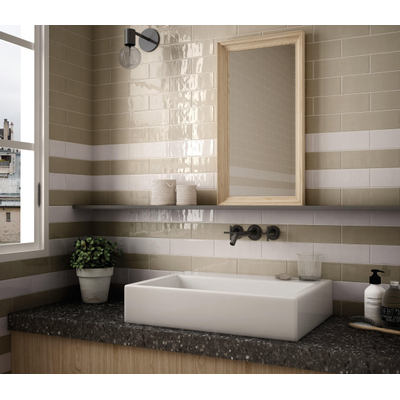 SAMPLE Terravito Elvella Voor wandtegel - 20x6.5cm - 8mm - Licht bruin