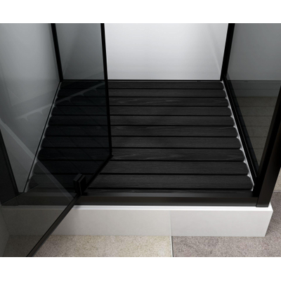 Marina Cabine de douche - 90x90cm - incl. ensemble de douche - noir