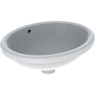 Geberit Variform onderbouwwastafel ovaal 42x42cm met overloop wit