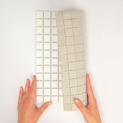The Mosaic Factory Barcelona mozaïektegel - 30x30cm - wand en vloertegel - Vierkant - Porselein White Mat