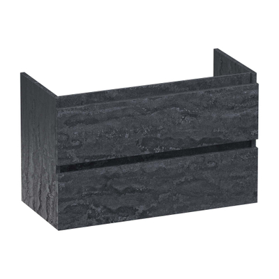 BRAUER Joy wastafelonderkast ondiep - 80x39x50cm - 2 softclose lades - greeploos - 1 sifon uitsparing - Damascus