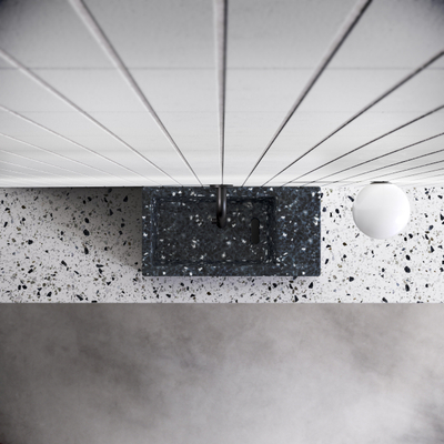 Clou Flush 3 lave-main - 36x18cm - droite - PE recyclé - Univers noir