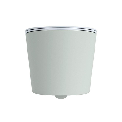 Mondiaz LAVIE WC suspendu – sans bride – 36 x 53 cm – avec abattant softclose – Greey (vert clair/gris), abattant Clay (bleu clair/gris)