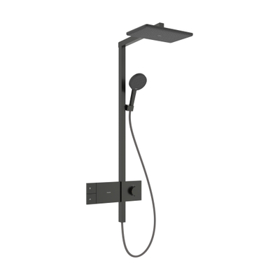Hansgrohe Raindance alive Q - showerpipe 210/340 1jet - ecosmart - thermostaat - geborsteld zwart chroom (antraciet)