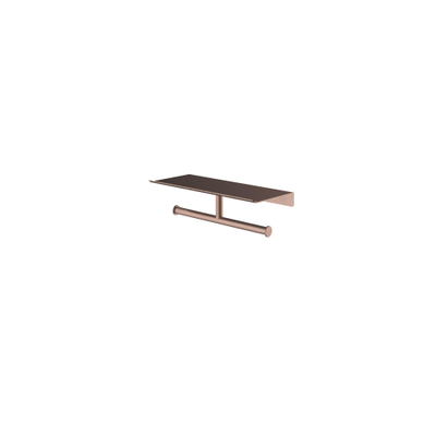 Hotbath &MORE Dubbele Rolhouder - voor planchet serie - PVD - geborsteld koper