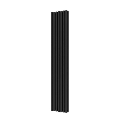 Plieger Siena designradiator verticaal dubbel 1800x318mm 1096W zwart grafiet (black graphite)