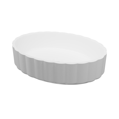 Riho Catching Waves vasque - 61x38cm - solid surface - ovale - mat blanc