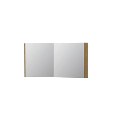 INK SPK1 armoire de toilette – 120 x 60 x 14 cm – 2 portes, portes-miroir double face – Placage Natur mat