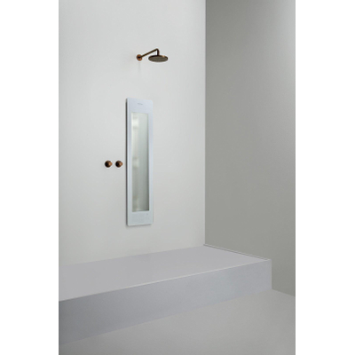 Sunshower Round Medium Plus infrarood + lumière UV en saillie incl. support mural 140x33x12cm White