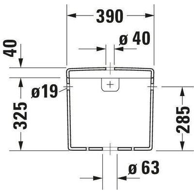 Duravit Starck 3 duoblokreservoir binnenwerk 4,5 liter aansluiting links of rechts wit