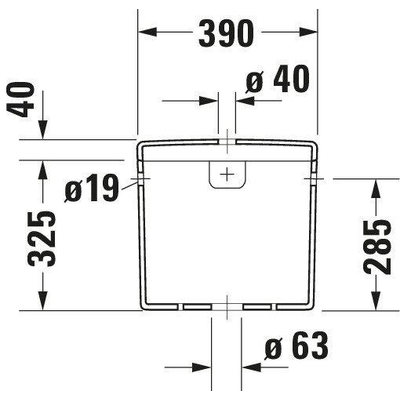 Duravit Starck 3 Réservoir WC WC avec intérieur et connexion gauche/droite et centrale Blanc