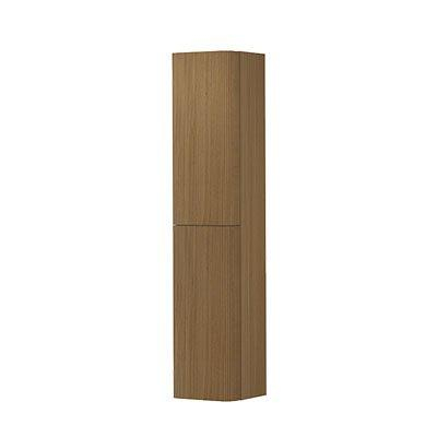 INK Concept R Hoge Kast - 35x35x169cm - 2 deuren - afgeronde hoeken - verticaal gefreesd - tbv grepen - rechtsdraaiend - light veneer