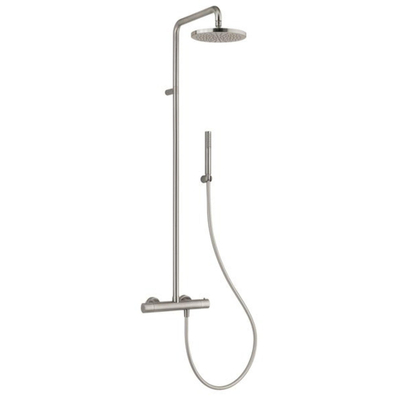 Plieger Napoli colonne de douche thermostatique avec douche de tête ø20cm avec barre de douche à main modèle à 1 position acier inoxydable