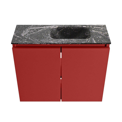MONDIAZ TURE-DLUX 60cm toiletmeubel Fire. EDEN wastafel Lava positie rechts. Zonder kraangat.