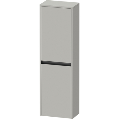 Duravit Ketho.2 Armoire demi-haute 40x24x132cm 2 Portes battantes à droite Panneau d'aggloméré Gris béton Mat