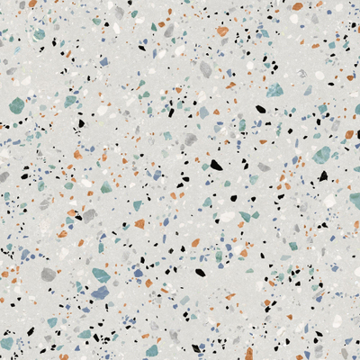 ÉCHANTILLON Terravito Hovano carreau mural et de sol - 60x60cm - 10mm - Carré - rectifié - Terrazzo - Blanc mat