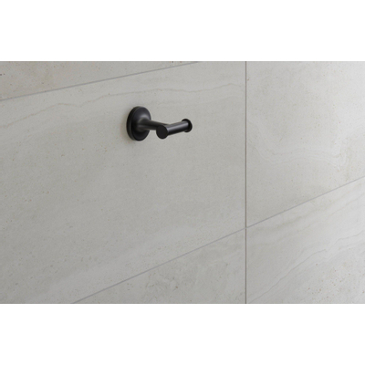 Duravit Starck T Patère double - ronde - noir mat