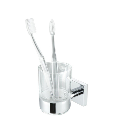 Geesa Nelio Porte-gobelet avec verre Chrome