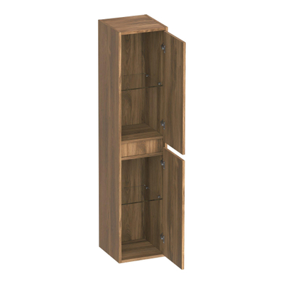 BRAUER Adore Wavy hoge kast - 160x35x35cm - 2 deuren - links- of rechtsdraaiend - greeploos - Honey