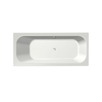 Xenz Aruba Ligbad - 170x75x48 - afvoer Midden - overloop andere kant - acryl - wit