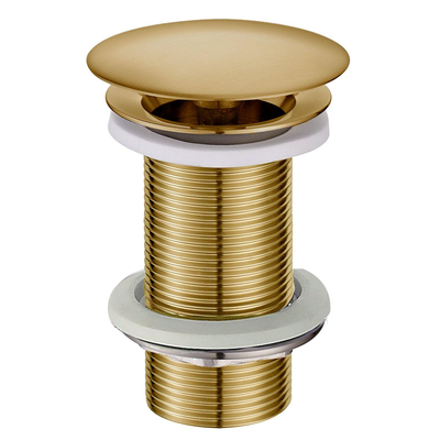 Wiesbaden UniMatch bouchon de vidage ouverte prolongée 5/4" laiton brossé PVD