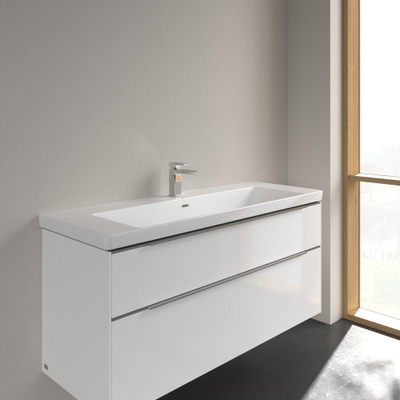 Villeroy & Boch Subway 3.0 Plan vasque 130x17x10.4cm 1 trou de robinet avec trop-plein Blanc Alpin