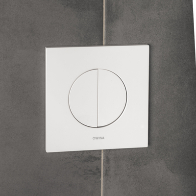 Wisa Maro Plaque de commande carrée plastique dualflush DF blanc
