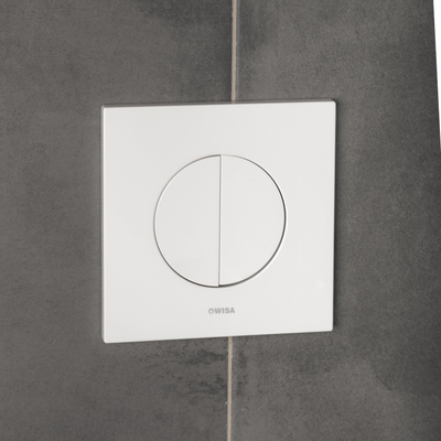 Wisa Maro Plaque de commande carré avec dualflush en plastique Blanc